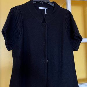 100% Wool Women's Jacket, Black, Size XL, Classiques Entier